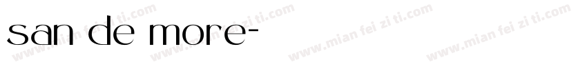 san de more字体转换